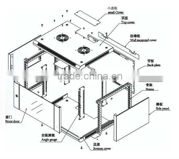 Glass door wall mounted cabinets with beading decoration