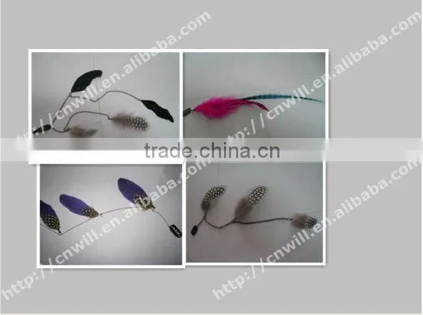 Natural Peacock Feather Clip In Hair Extensions