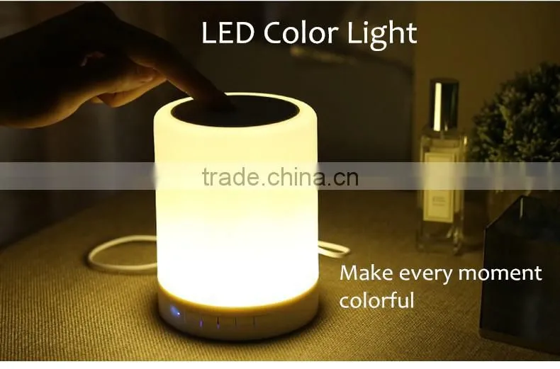 New Products 2016 Portable Sound System Bluetooth Speaker Lamp For Baby Music MP3 Player Christmas Gadgets