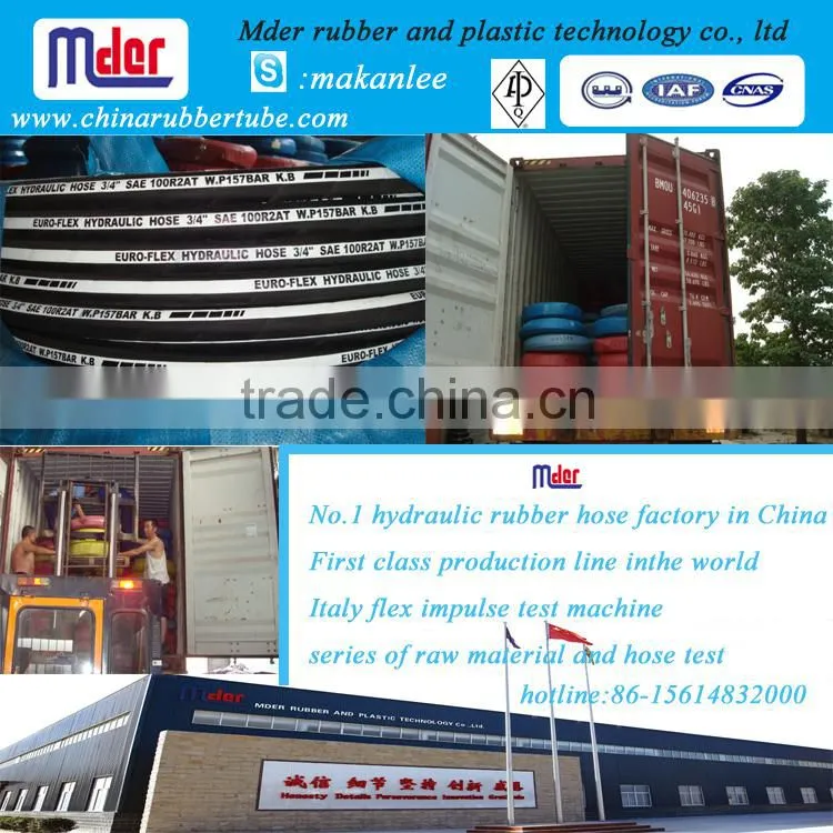 Heavy duty flexible high pressure hydraulic oil hose SAE 100 R2