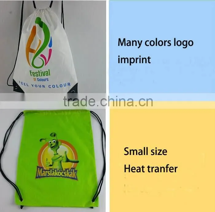 Cheap polyester nylon non woven cotton drawstring bag