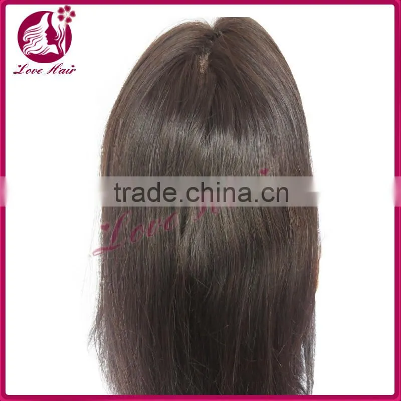 2014 AAAAA grade natural color Peruvian human hair wig