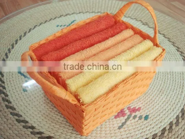 Newest Design Creative wedding basket gift towel sets