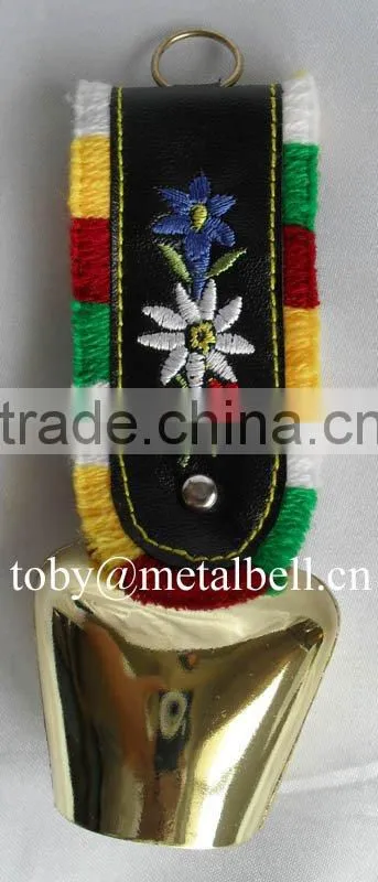 2''mini metal cow bell keyring with many colors NuojieA4-C019