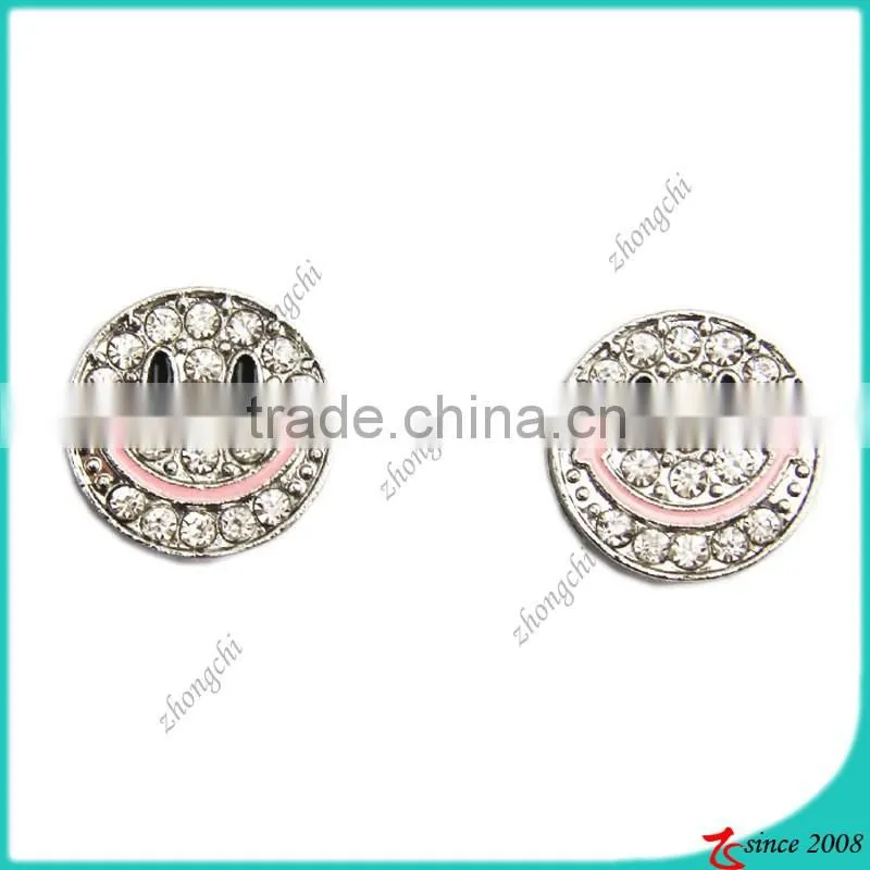 Metal 10MM Happy Smile Face Slider Charm
