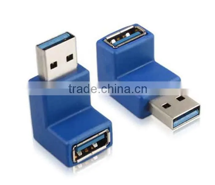 USB 3.0 A Male to Female Adapter 90 (Right Angle)