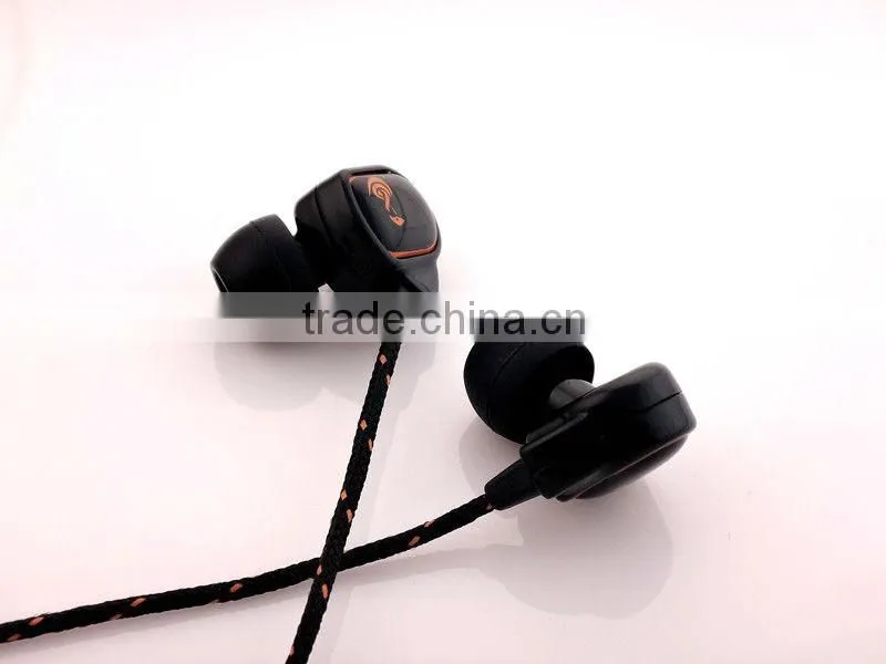Top quality earphones stereo best-selling braided wire earphones headphones