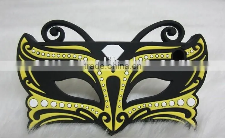Light Blue Butterfly Mask Silicone Case Skin Cover for iPhone 5S