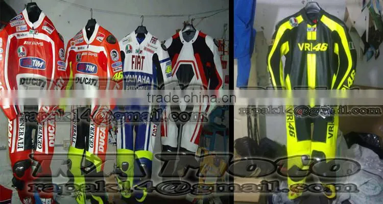 Motorcycle leather suit, one piece