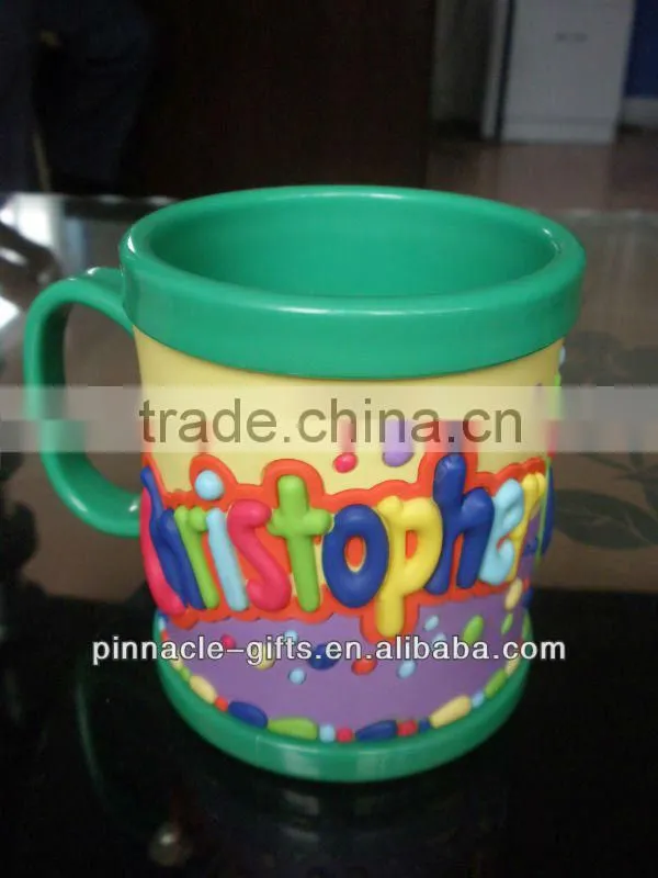 ABS+PVC 3D mug cup for family cups