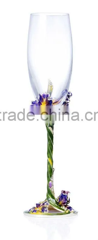 RORO Felicity iris enamel crystal glass wine glass champagne glass