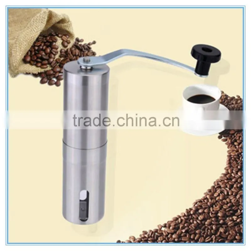 high efficient portable manual coffee grinder stainless steel burr coffee grinder