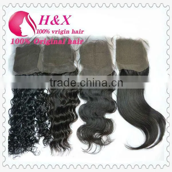 Best Selling Factory Cheap Price 2# 4*4size Brazilian Body Wave Lace Closure
