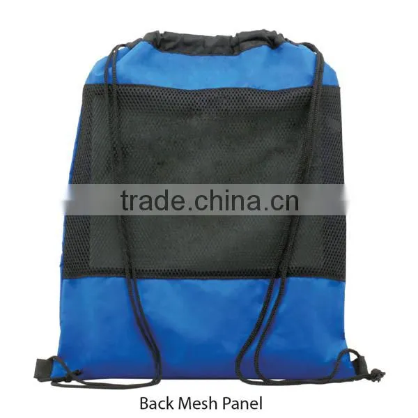 China drawstring bag with a breathable back panel