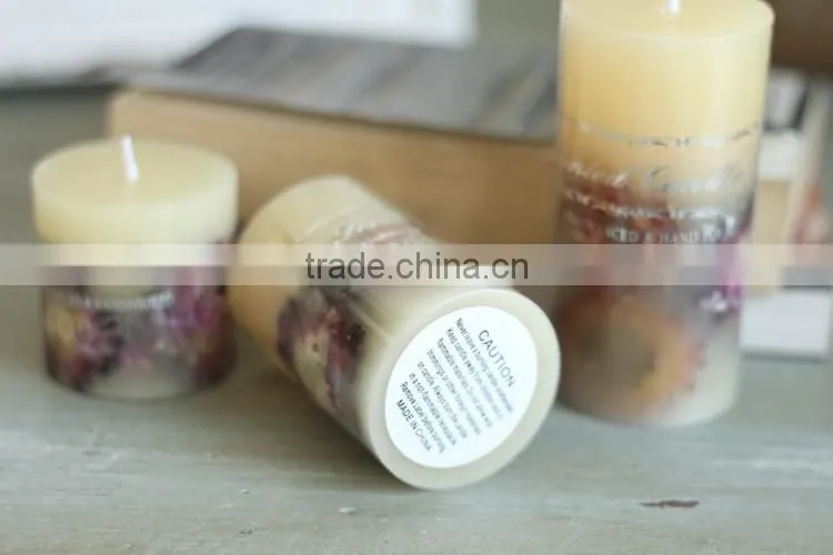 OEM gift scented white pillar candle