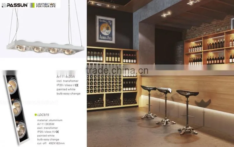 high quality ce rohs approved halogen pendant light for indoor use