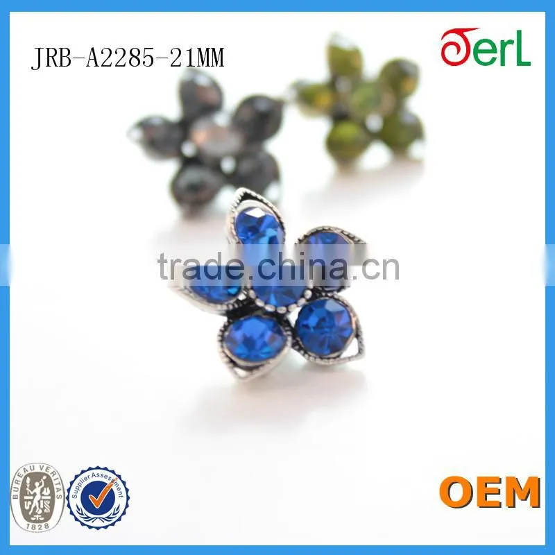 High Quality Crystal Flower Rhinestone Pearl Buttons For Wedding Supplies