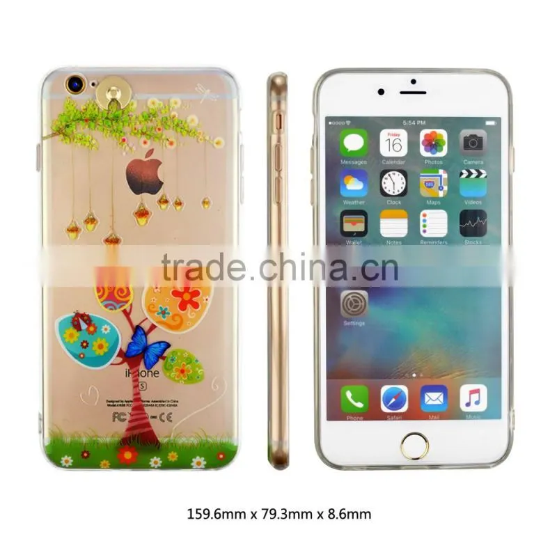 Hard TPU Colourful Flashlight 3D LOGO Mobile Phone Case For Apple IPhone 6 6s 6plus Phone Shell