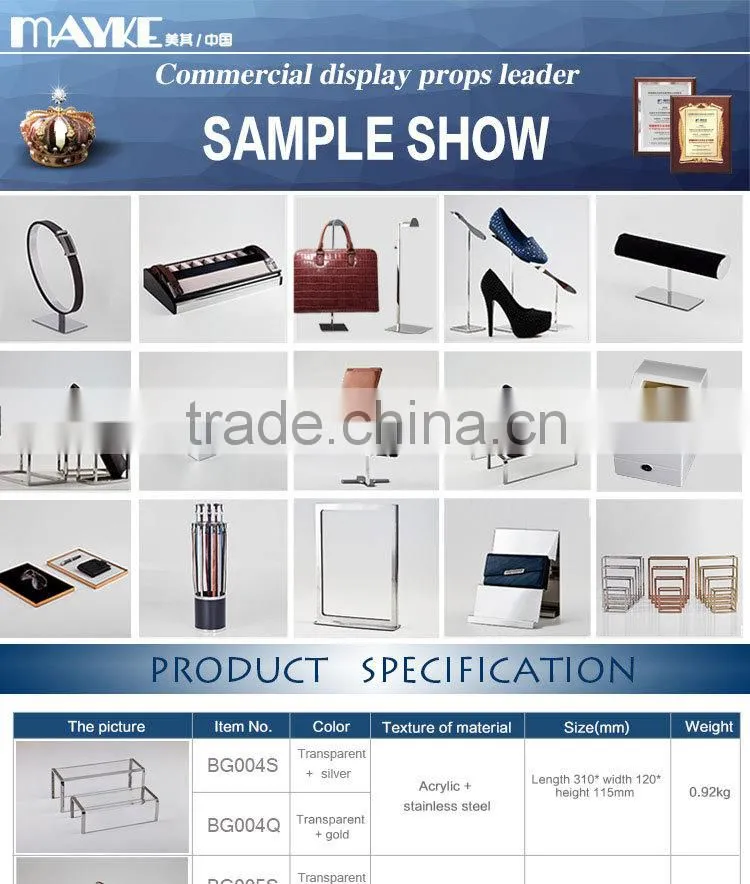Quality Factory Supply Acrylic and Steel combined display stool, display props, shop advertising display