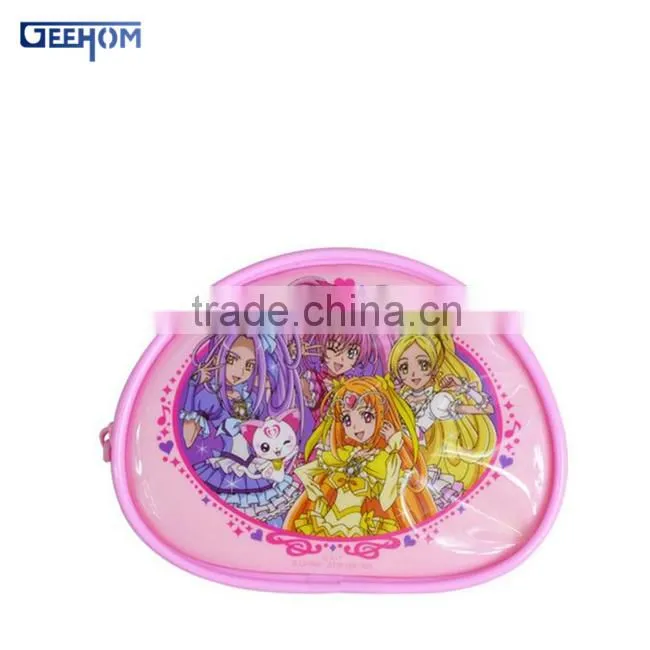 Korean fancy kids cheap pvc coin pouch