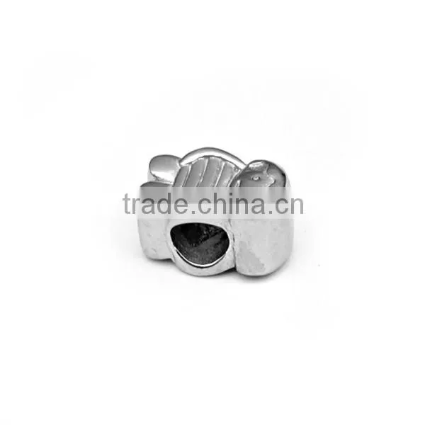 Hot sale silver DIY jewelry accessories stainless steel hole loose beads