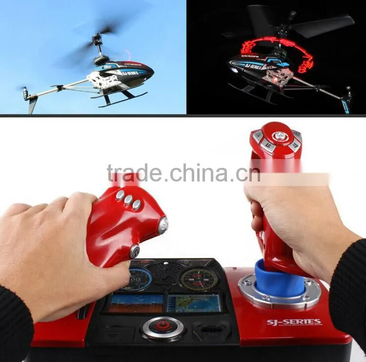 Unique Double Handle Controller 2.4GHz 3.5-CH R/C Helicopter With DIY Flash Words