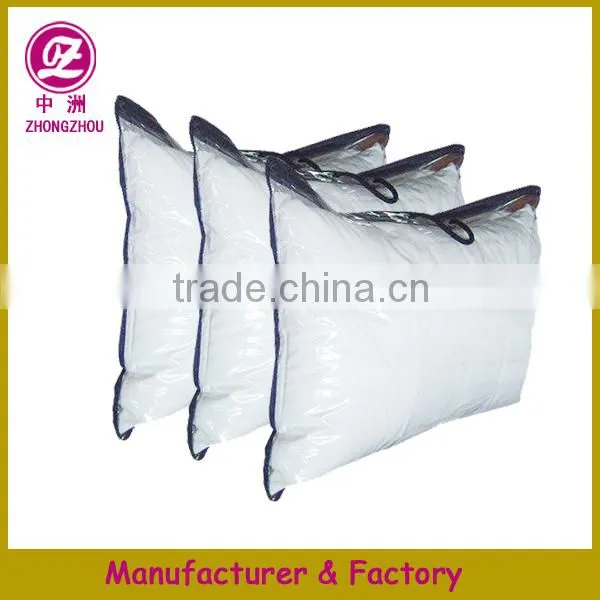 custom printed pvc clear pillow plastic bag with zipper guangzhou manufacturer