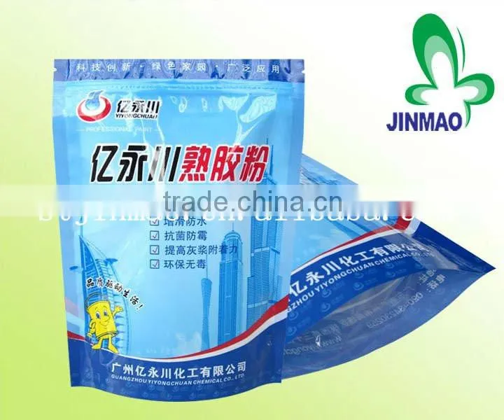 Plastic stand up bag for snack with zipper