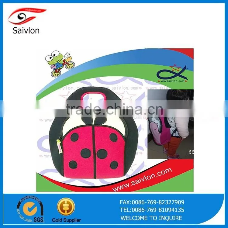 Cartoon animal neoprene kids lunch cooler bag