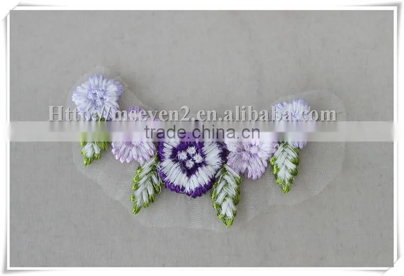 Excellent quality new products beautiful cord Crochet flower appliques collar