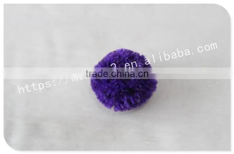 Colorful customized size polyester yarn pom pom ball for decoration