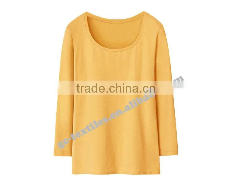 Women's Cotton/Spandex O-neck Bracelet Sleeve Pyjama
