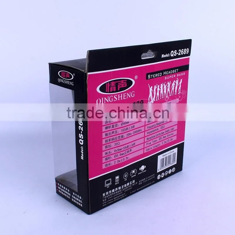 Professional logo printed color corrugated box price for headphone
