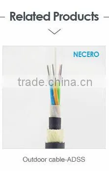 12 Core single mode ADSS 80m span optical fiber cable for Bonaire cabling systems