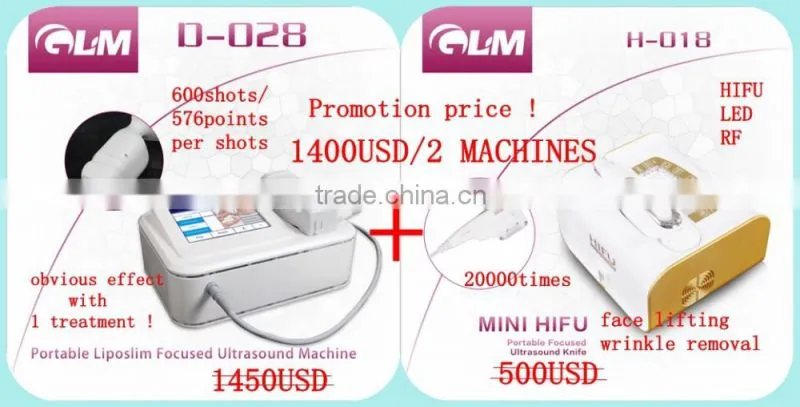 hifu device /Double-Handle HIFU slimming machine/doublo hifu body slimming beauty salon equipment