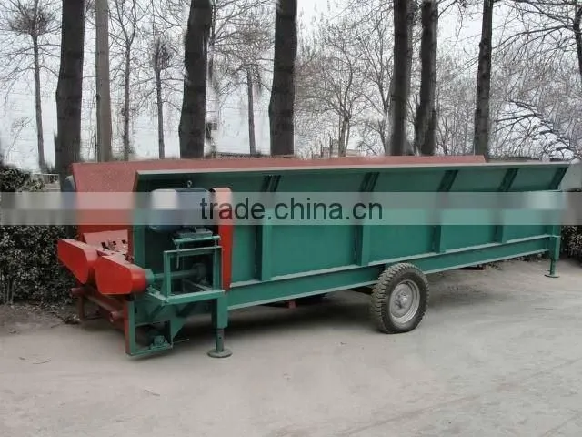 Wood processing bark removing machine