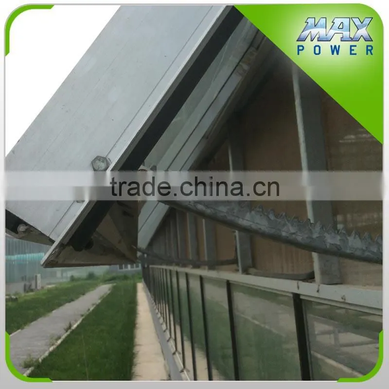 sliding window system for greenhouse