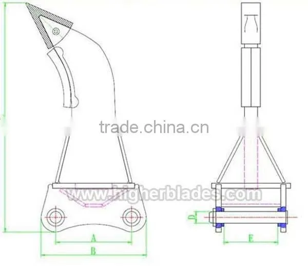 Hot sale backhoe ripper with shank tipper protector