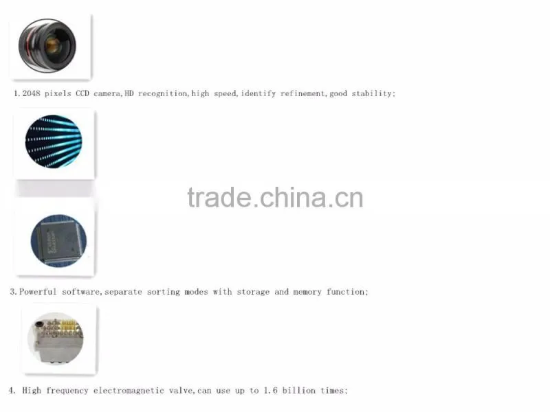 The newest salt color sorter machine in china