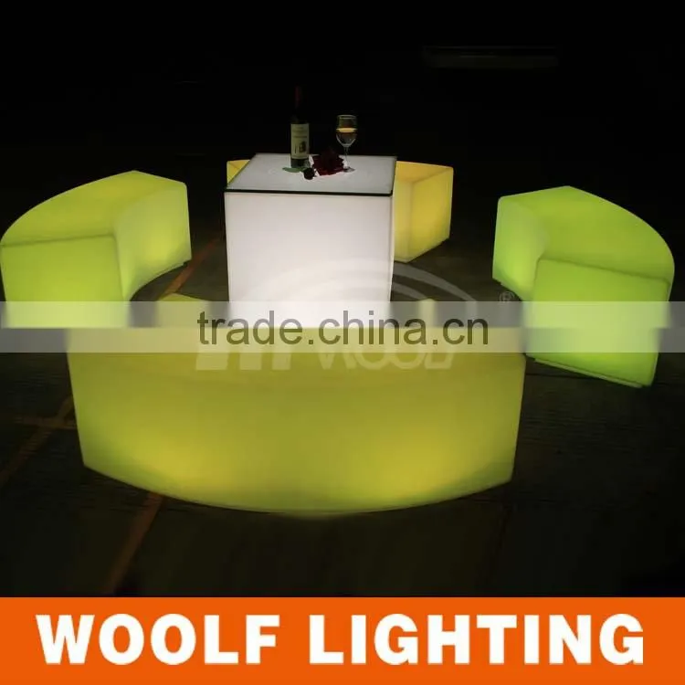 Hot Sale LED Curved chair Snake bar chairs for nightclubs