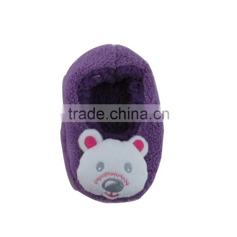 Trade assurance baby anti-skidding animal plush novelty slippers
