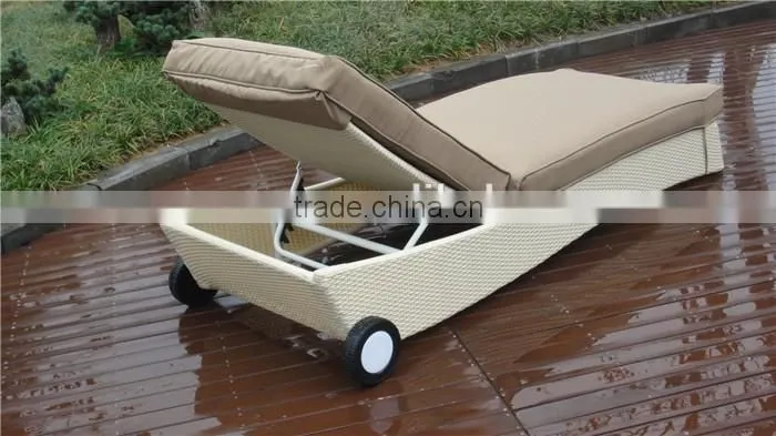 Rattan sun lounger