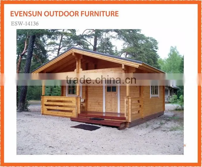 Wholesale price canadian spruce Low cost wooden house 36mm wooden cottage