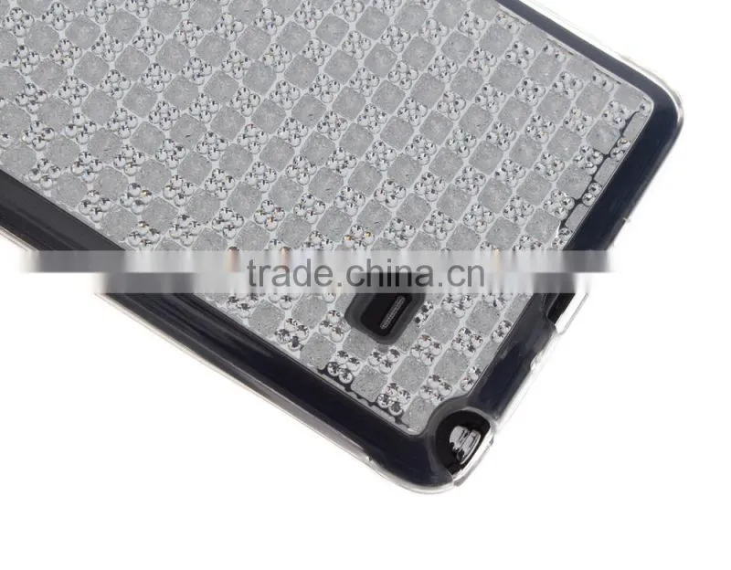 TPU new design diamond stone phone case for Samsung NOTE 4
