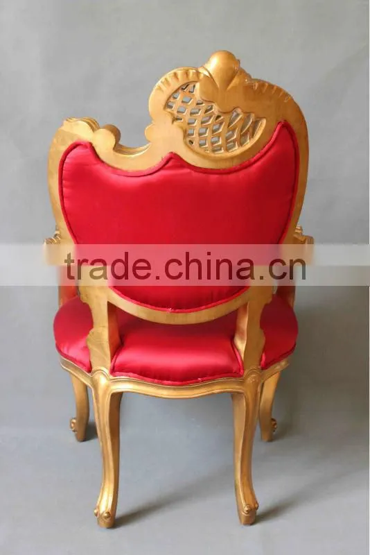 Antique home&hotel use red fabric dining room chair