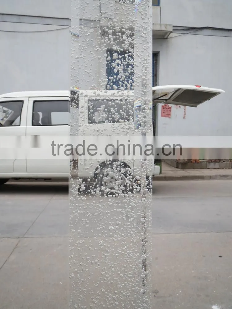 Extra White Bubble Polished Glass Pillars For Sale