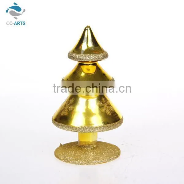 Luxury design home decoration gold color diy crystal craft