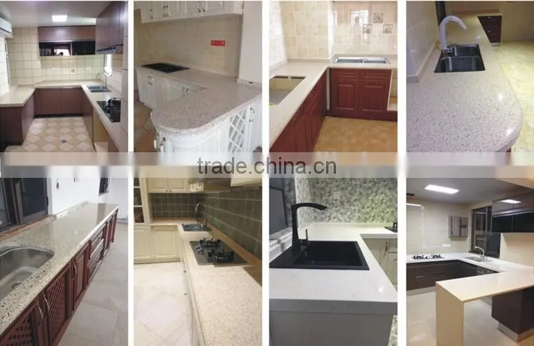 Artificial stone crystal blue quartz slabs