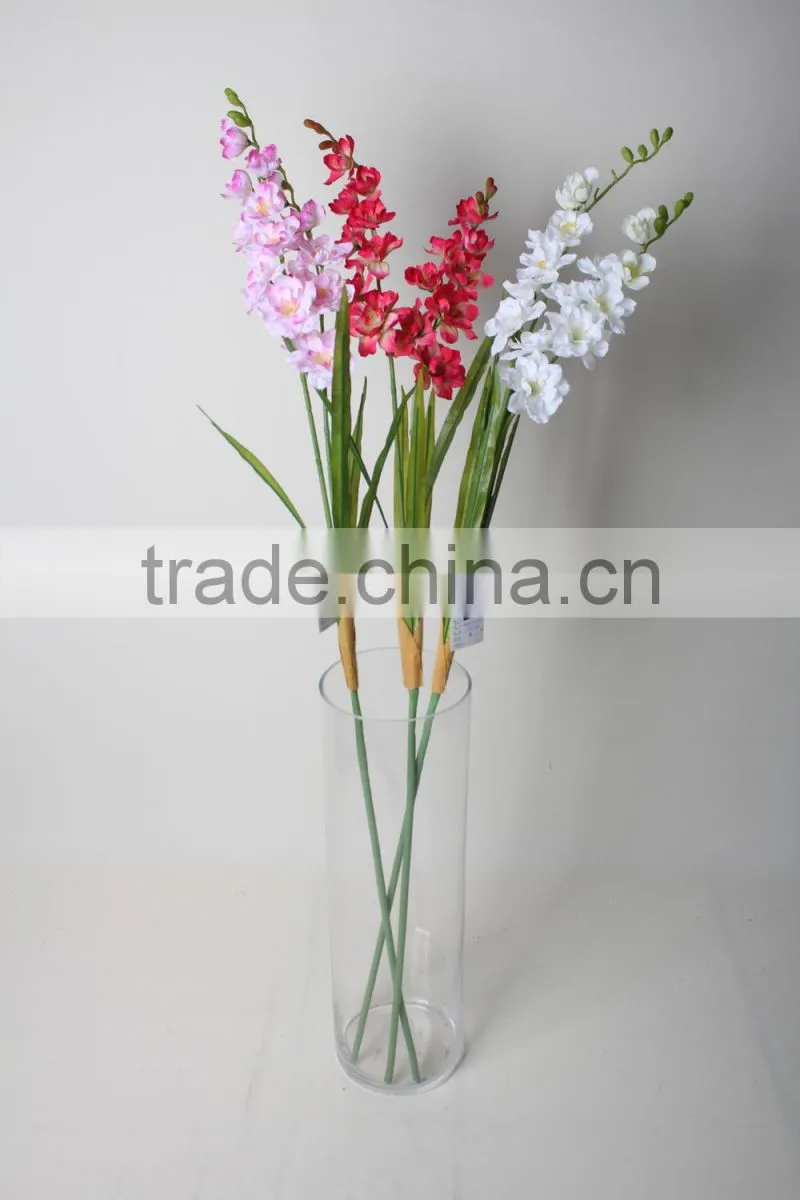 Two branches handmake artificial fabric orcihd for decoration