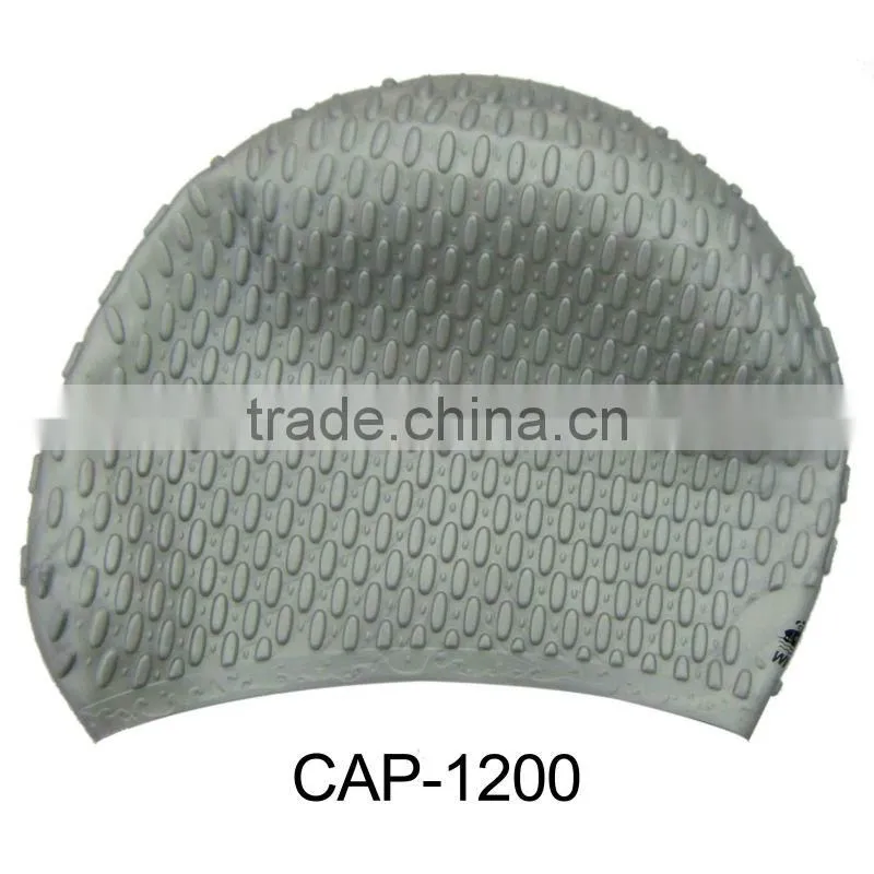 College fashionable silicone novelty swimming cap(CAP-1211)